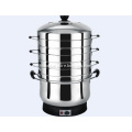 3 Tier Electric Stainless Steel Food Steamer Pot